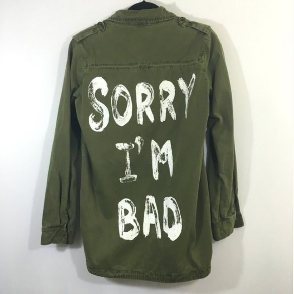 SOLD - Forever 21 Army Green Utility Jacket Sz M - Picture 4 of 6